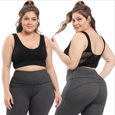 Női vezeték nélküli melltartók Wireless S-6XL Plus Size Sexy Backless Push Up varrat nélküli hálós felső melltartó csontok nélkül Keret sportmelltartók