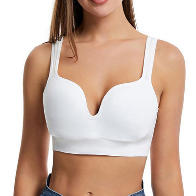 Szexi női melltartó Drótmentes melltartók Full Cup Bralette fehérnemű Push Up Wireles melltartó, légáteresztő női fehérnemű Crop felső