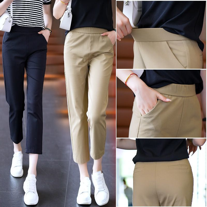Ženske hlače u korejskom stilu, novo ljeto 2023., uske, tanke kratke hlače s visokim strukom, ležerne jednobojne džepove, elegantne modne hlače