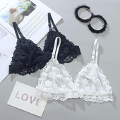Lovely Girls Fashion Lace Bra Γυναικεία δαντέλα Πριγκίπισσα Rimless Το σχήμα του σουτιέν είναι λεπτό δαντέλα σουτιέν Εσώρουχα Ultrathin Bralette