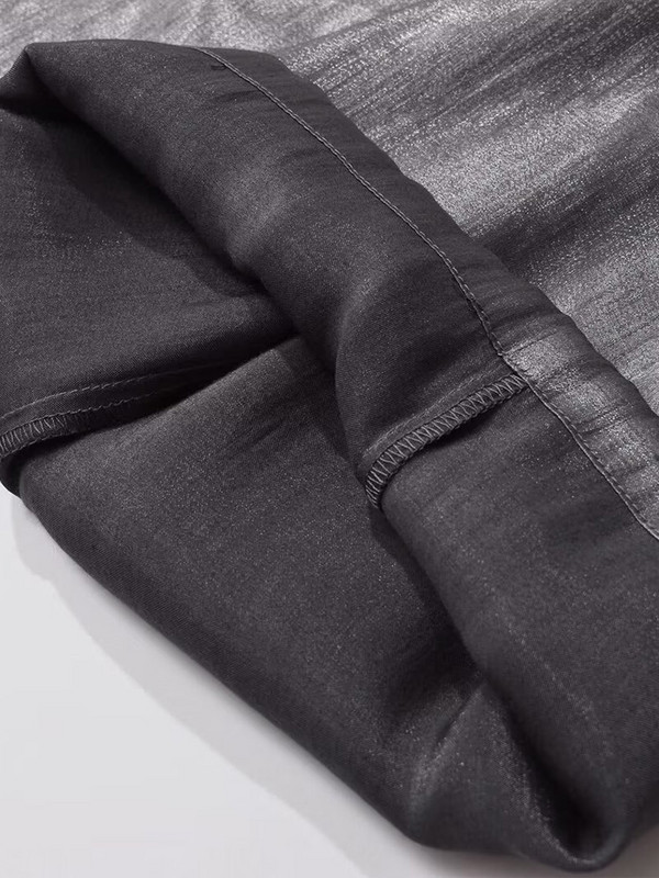 Willshela ženske modne srebrne plisirane ravne hlače Vintage visoke elastične hlače pune dužine ženske šik ženske hlače