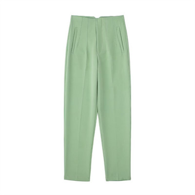 Taop&Za 2024., novi proizvod, rano proljeće, ženske modne i ležerne višenamjenske ukrasne hlače s džepovima visokog struka