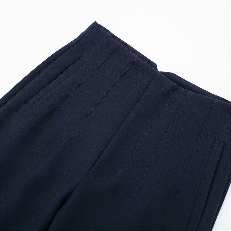 Taop&Za 2024., novi proizvod, rano proljeće, ženske modne i ležerne višenamjenske ukrasne hlače s džepovima visokog struka