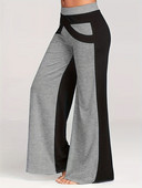 Ležerne hlače veće veličine, ženske lepršave hlače visokog struka u boji Plus, elastične