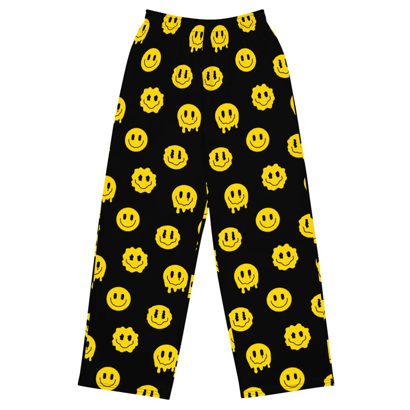 2024. aasta uued naiste suured põrandapesupüksid, 3D-prinditud mustriga igapäevane kodu vabaaja püksid, hingavad lahtised sirged püksid