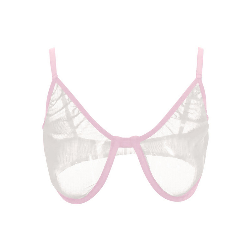 Mrežasti grudnjak sa žicom Prozirni mrežasti grudnjak sa žicom Ženski prsluk velike veličine Urezani žičani grudnjak Donje rublje Seksi grudnjak s V izrezom Ženski donji rublje