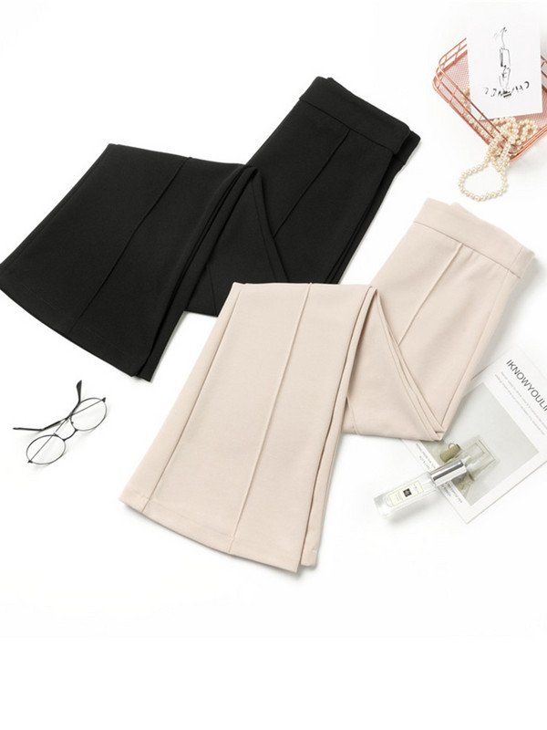 Stretch kõrge vöökohaga laienevad püksid naiste vabaaja salendavad üheksa punktiga püksid 2023. aasta suvine naiste püksid, mood naiste rõivad