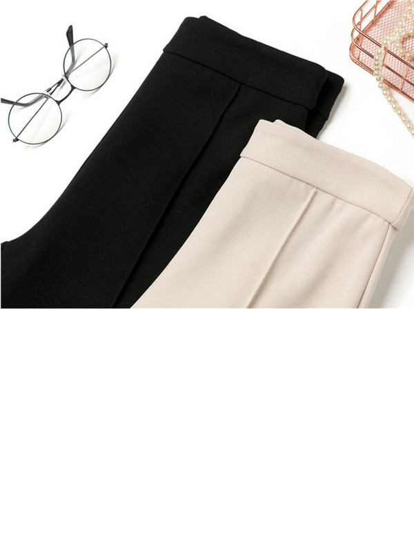 Stretch kõrge vöökohaga laienevad püksid naiste vabaaja salendavad üheksa punktiga püksid 2023. aasta suvine naiste püksid, mood naiste rõivad