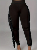 Μαύρο κανονικό κανονικό ψηλόμεσο μολύβι παντελόνι