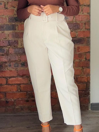 Ženske sjajne žute kapri hlače Hlače visokog struka Hlače za uredske poslove Ženske ljetne donjice do gležnja Kapri 2023. proljeće ljeto