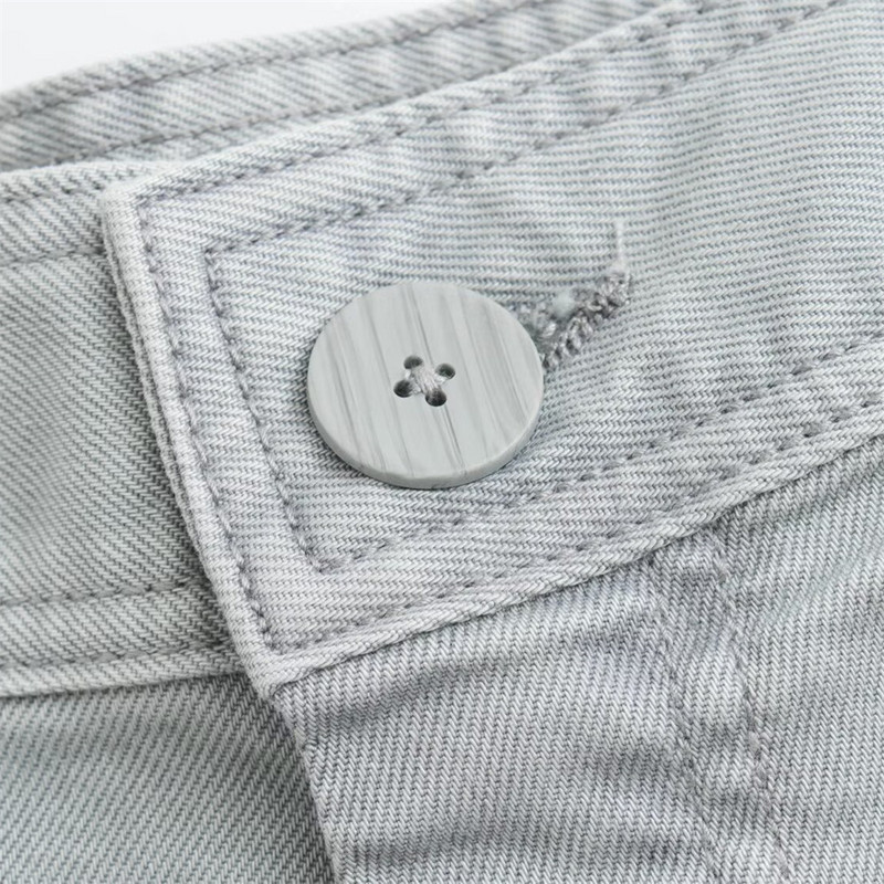 2024 Zarb, primăvară/vară, modă nouă pentru femei, în stil european și american, stil bleumarin, blugi drepte cu talie înaltă