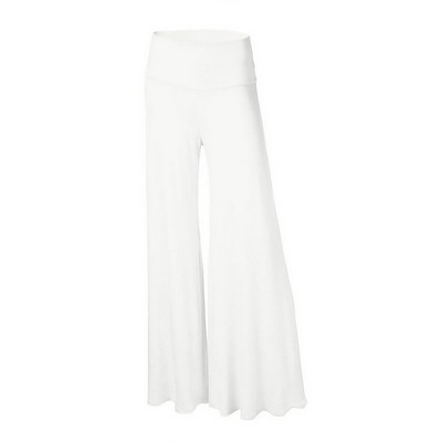 Naiste laia kõrge vöökohaga laia säärega pikad püksid säärepüksid, 2024. aasta moodne lahtine veniv Palazzo šifoon ühevärvilised kuumad püksid