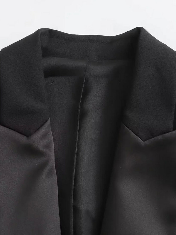 Nlzgmsj TRAF 2024 naiste 2-osalised komplektid bleiseri jope mantlid + segatud pandlaga pikad püksid kevad-sügis põhjuslikud õhukesed komplektid