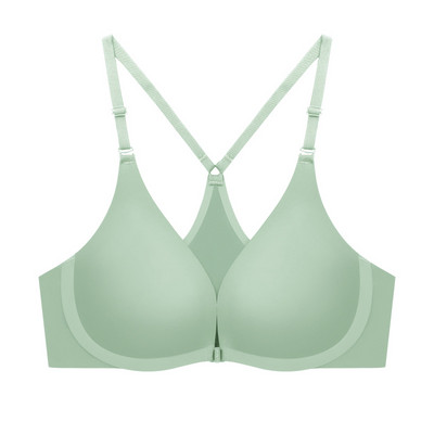 PAERLAN Protuklizno donje rublje s prednjim gumbima bez žica Seksi ženski grudnjak skuplja lijepa leđa Velike grudi pokazuju mali grudnjak