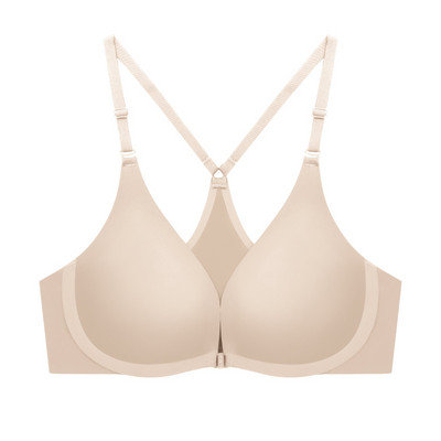 PAERLAN Protuklizno donje rublje s prednjim gumbima bez žica Seksi ženski grudnjak skuplja lijepa leđa Velike grudi pokazuju mali grudnjak