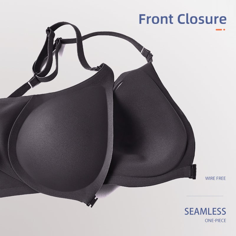 PAERLAN Protuklizno donje rublje s prednjim gumbima bez žica Seksi ženski grudnjak skuplja lijepa leđa Velike grudi pokazuju mali grudnjak