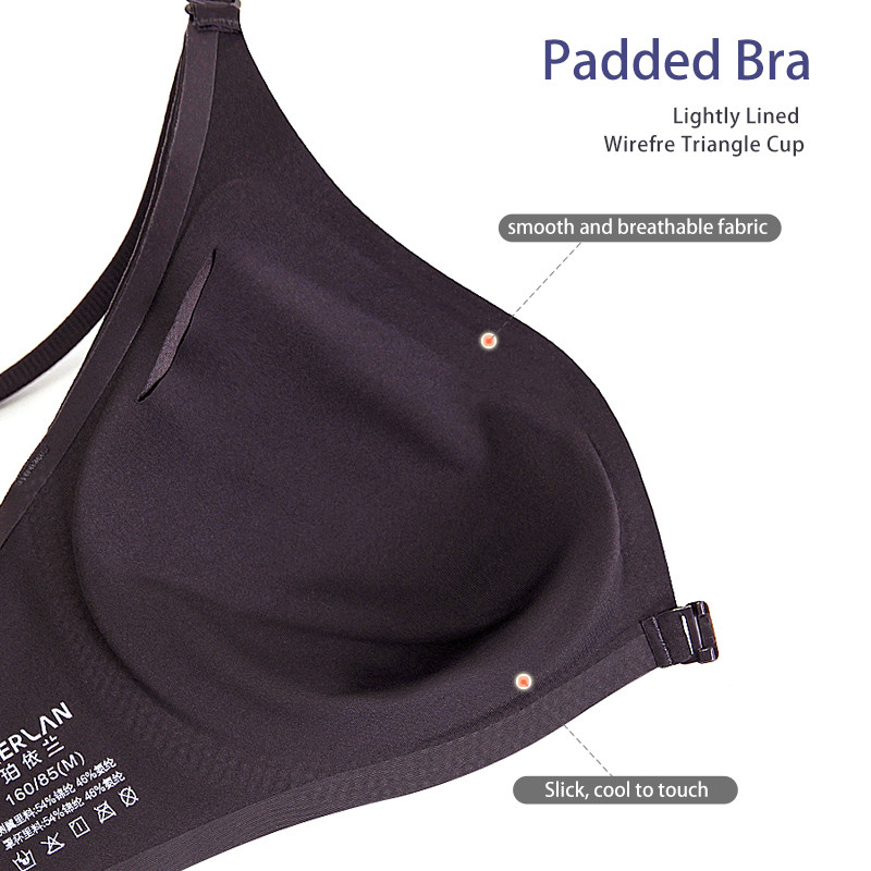 PAERLAN Protuklizno donje rublje s prednjim gumbima bez žica Seksi ženski grudnjak skuplja lijepa leđa Velike grudi pokazuju mali grudnjak