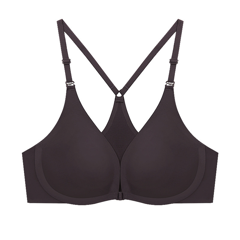 PAERLAN Protuklizno donje rublje s prednjim gumbima bez žica Seksi ženski grudnjak skuplja lijepa leđa Velike grudi pokazuju mali grudnjak
