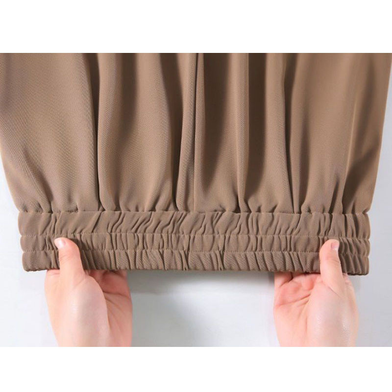 Ljetne ležerne hlače širokih nogavica 2023. Ženske korejske modne široke ravne hlače visokog struka Ženske pune hlače s čvrstim elastičnim strukom