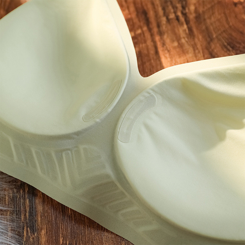 Ultratanko žensko ljetno donje rublje Gathering Ice Silk Jelly Gel Polufiksna košarica Meka potpora Bez čeličnog prstena Sportski grudnjak bez tragova