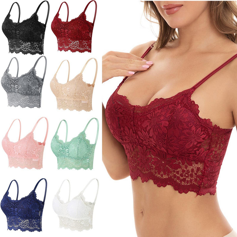 Temptation szexi mellény Crop csipke melltartó női tömör, kényelmes Push Up bralette varrat nélküli fehérnemű melltartók női szexi fehérnemű fűzők