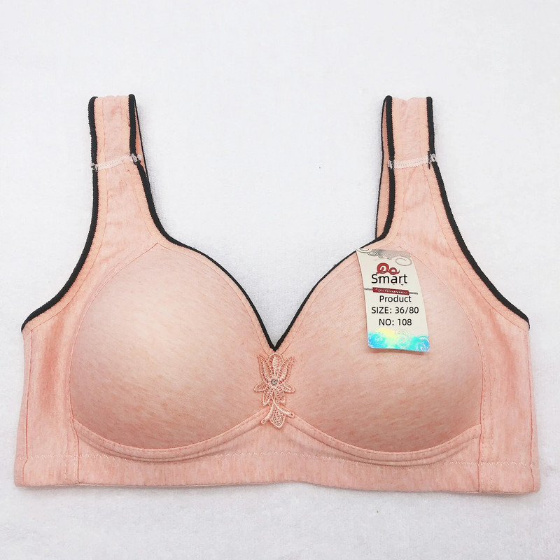 Állítható vezeték nélküli bralette mellény stílusú középkorú idős hölgyek légáteresztő, kényelmes pamut pánt nélküli melltartó