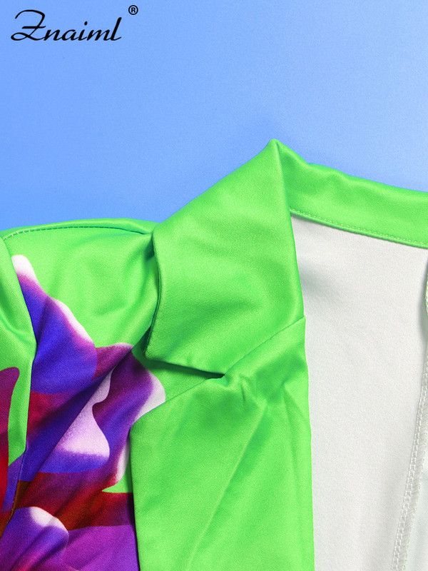 Znaiml Elegant Office Lady Blazer egygombos dzseki kabát és rövidnadrág, két darab 2 részes női szett Divatos klasszikus, mintával illő öltönyök