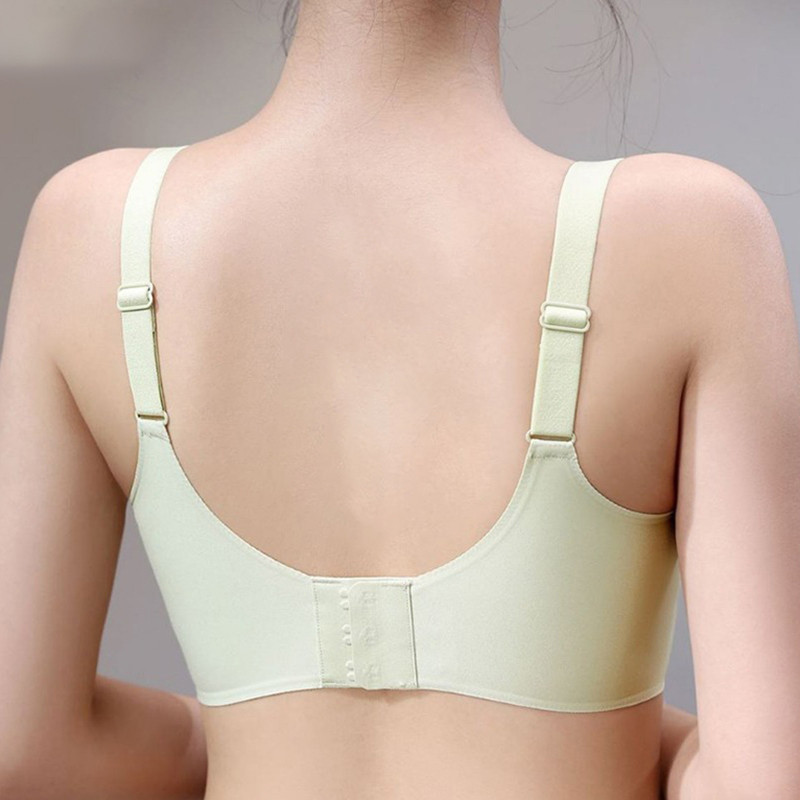 Nyomtalan női fehérnemű összegyűjtött kiegészítő melltartók, megakadályozzák a megereszkedést, nem acél gyűrűk, egyszínű fix kupa melltartó