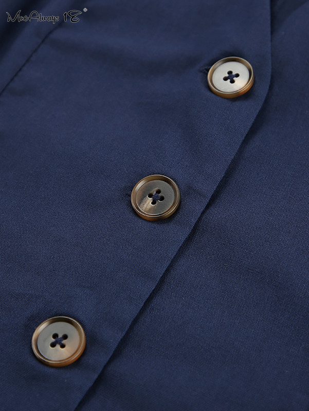 Mnealways18 sötétkék pamut vászon rövidnadrág öltöny 2 részes alkalmi szettek női blézerek mellények és zsebek rövidnadrágok 2024 nyár, kétrészes