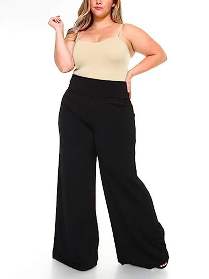 2023-as új, plus-size női viselet elegáns, laza stílusú rugalmas anyagból készült alkalmi nadrág