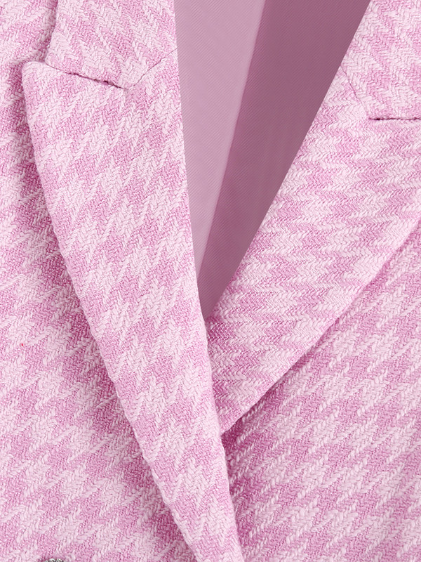 PAILETE Női 2022 divat ékköves gombokkal, tweed houndstooth vágott blézerkabát vagy magas derekú tweed rövidnadrág szoknya