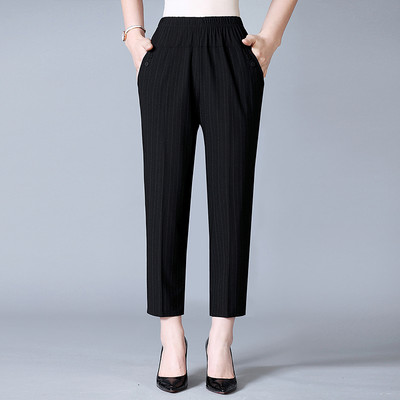 Καλοκαιρινό λεπτό παντελόνι χαρέμι Γυναικείο Plus μέγεθος 7XL8XL Ψηλόμεσο Panta μονόχρωμο Παντελόνι Κλασικό Stretch μέχρι τον αστράγαλο