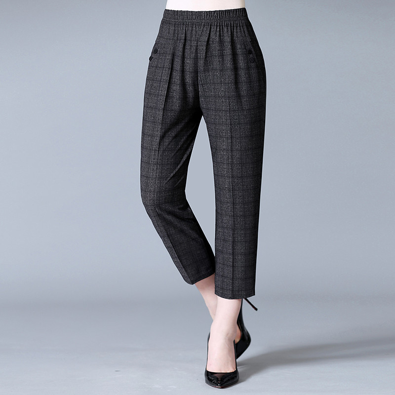 Καλοκαιρινό λεπτό παντελόνι χαρέμι Γυναικείο Plus μέγεθος 7XL8XL Ψηλόμεσο Panta μονόχρωμο Παντελόνι Κλασικό Stretch μέχρι τον αστράγαλο