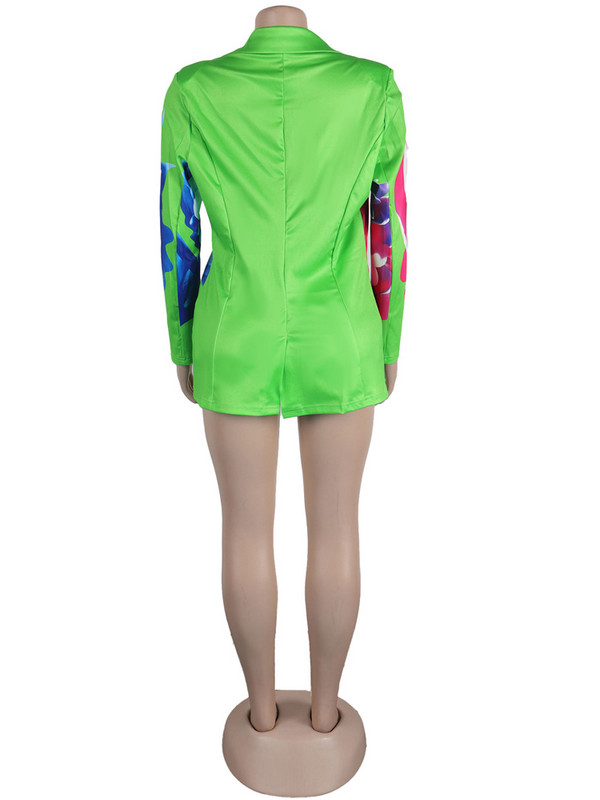 Bonnie Forest női virágmintás blézer passzoló rövidnadrág kétrészes szett Divat blézer öltönyök irodai szett Női ruhák munkaruha