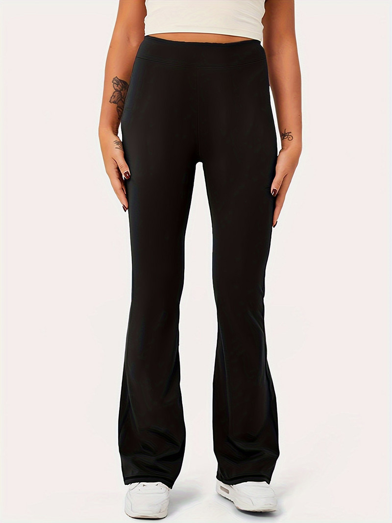 2024-es nyári új női molett kötött anyagból készült egyszínű divatos lezser stílusú egyenes nadrág