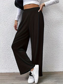 Γυναικείο, καλοκαίρι 2024, νέο, πλεκτό ύφασμα, κομψό ταμπεραμέντο, φαρδύ casual παντελόνι