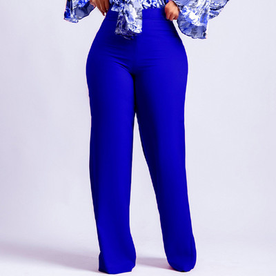 Elegantas afrikāņu sieviešu bikses un bikses ar augstu vidukli, platu kāju, taisnu, masīvu modes sieviešu biroja darba apģērbu, bikses, apģērbu 2024. g.