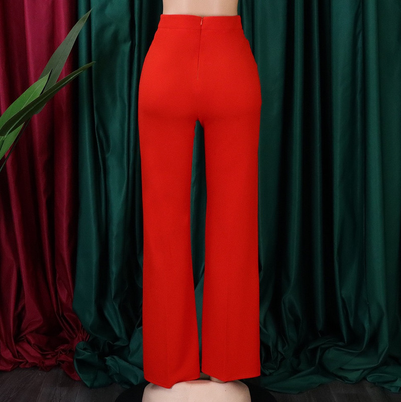 Elegantas afrikāņu sieviešu bikses un bikses ar augstu vidukli, platu kāju, taisnu, masīvu modes sieviešu biroja darba apģērbu, bikses, apģērbu 2024. g.