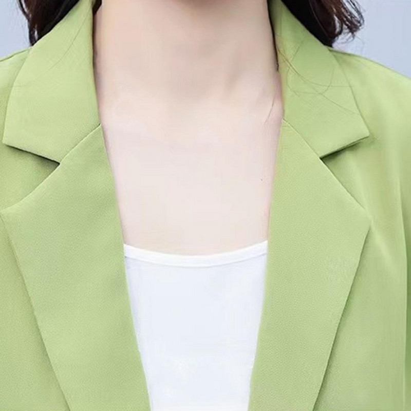 Elegantsed naiste komplektid, rõivad, lühikeste varrukatega bleiserpüksid OL Style ühe nupuga bleiserpükste komplekt kontoriülikond