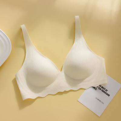 Bezšuvju sieviešu apakšveļa Fiksēts kauss Želejas sloksnes Pretslīd Mīksts Atbalsts Plāns Sieviešu krūšturis Bez tērauda gredzena Elpojošs Ērts