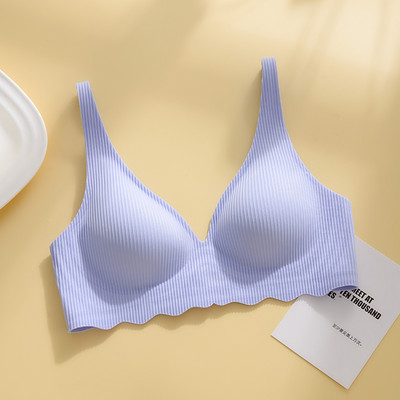 Bezšuvju sieviešu apakšveļa Fiksēts kauss Želejas sloksnes Pretslīd Mīksts Atbalsts Plāns Sieviešu krūšturis Bez tērauda gredzena Elpojošs Ērts