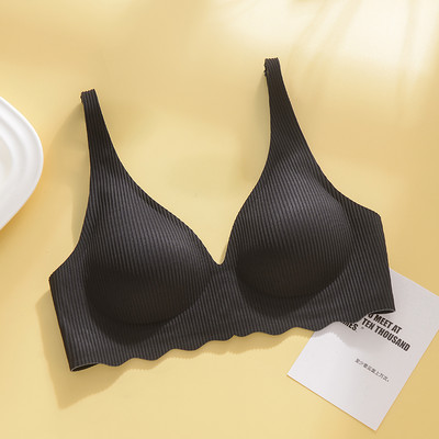 Bezšuvju sieviešu apakšveļa Fiksēts kauss Želejas sloksnes Pretslīd Mīksts Atbalsts Plāns Sieviešu krūšturis Bez tērauda gredzena Elpojošs Ērts