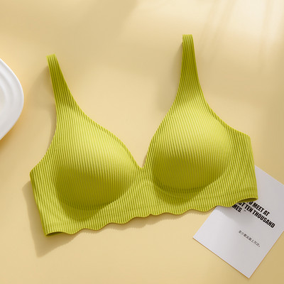 Bezšuvju sieviešu apakšveļa Fiksēts kauss Želejas sloksnes Pretslīd Mīksts Atbalsts Plāns Sieviešu krūšturis Bez tērauda gredzena Elpojošs Ērts