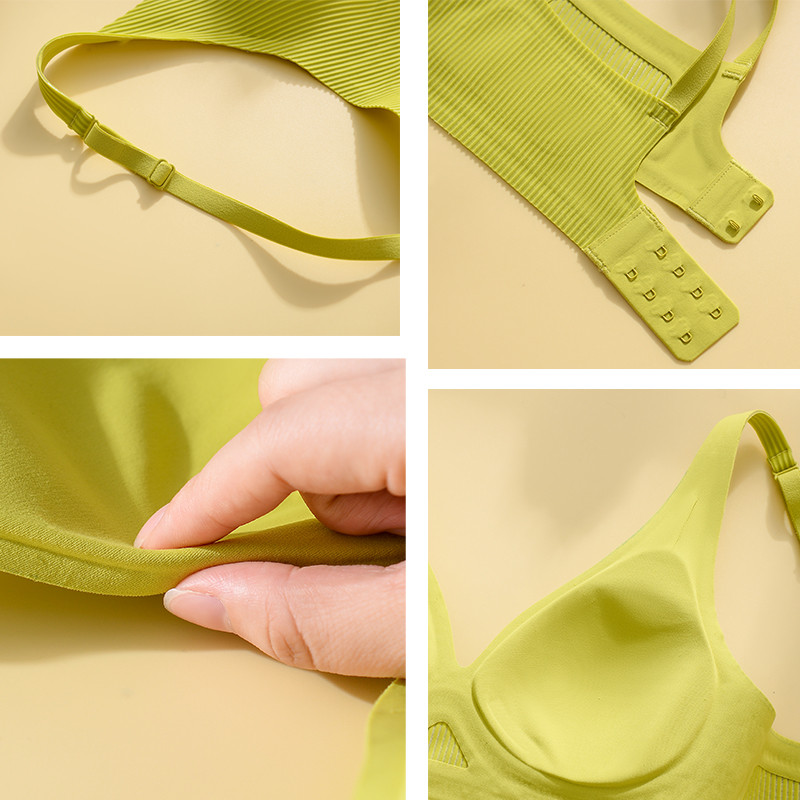 Bezšuvju sieviešu apakšveļa Fiksēts kauss Želejas sloksnes Pretslīd Mīksts Atbalsts Plāns Sieviešu krūšturis Bez tērauda gredzena Elpojošs Ērts