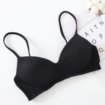 Női selyemmelltartó, drótmentes, természetes selyem 3/4 csésze mindennapi viselet melltartó 2023, egyszínű vékony, kényelmes, igazított pántos melltartó