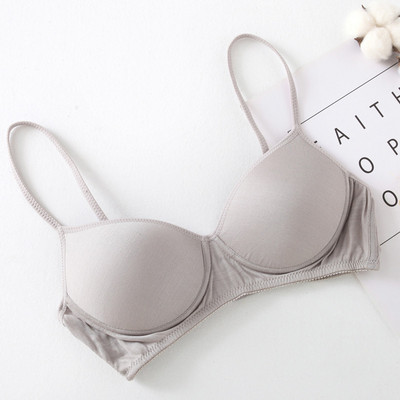 Női selyemmelltartó, drótmentes, természetes selyem 3/4 csésze mindennapi viselet melltartó 2023, egyszínű vékony, kényelmes, igazított pántos melltartó
