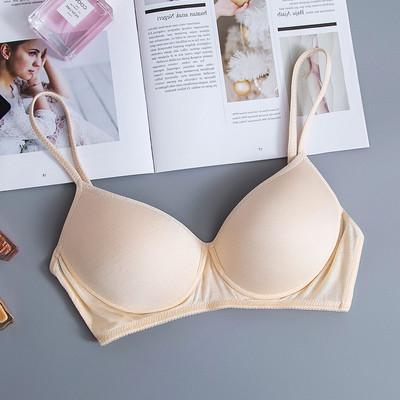 Női selyemmelltartó, drótmentes, természetes selyem 3/4 csésze mindennapi viselet melltartó 2023, egyszínű vékony, kényelmes, igazított pántos melltartó