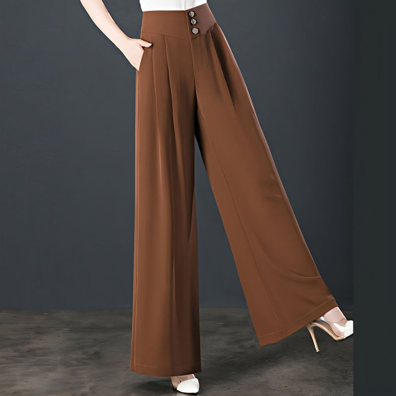 Biroja dāma Pavasaris Vasara plānas, brīvas, platas bikses korejiešu ielas apģērbs, modes sievietēm ar elastīgu augstu vidukli, liela izmēra ikdienas bikses