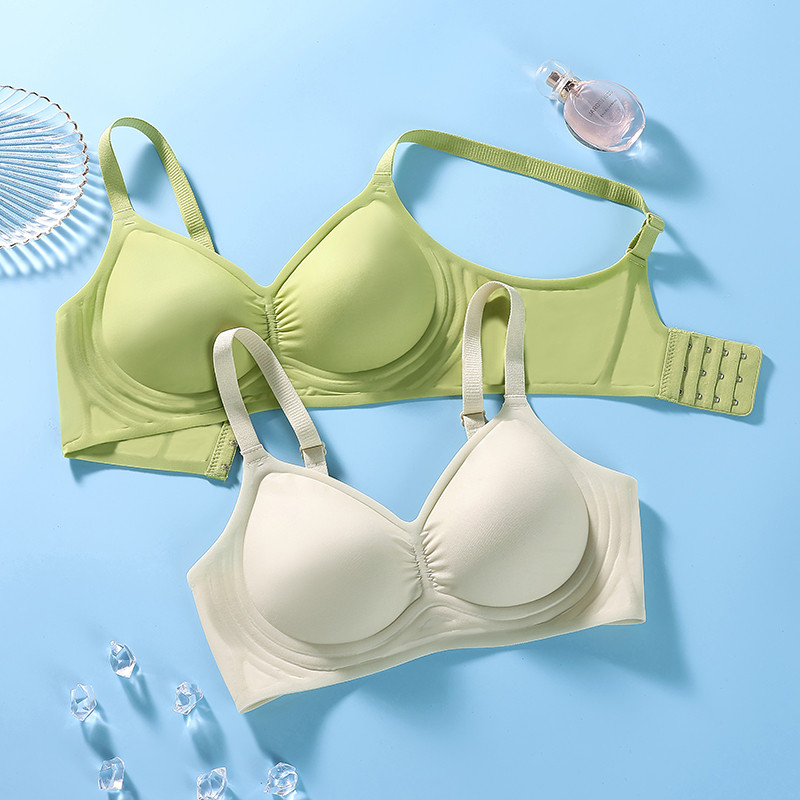 Jauna bezšuvju sieviešu apakšveļa, želeja, mīksts atbalsts, daļēji fiksēts kauss, regulējams pret nokarāšanu bez tērauda gredzena, ērts plāns krūšturis