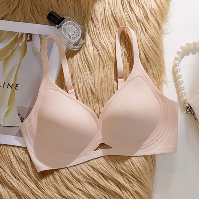 Jelly Seksi šuplje fiksne košarice Žensko donje rublje Meka potpora Bez čeličnog prstena Udobno skupljena leđa u obliku slova U Mat boje Ženski grudnjak